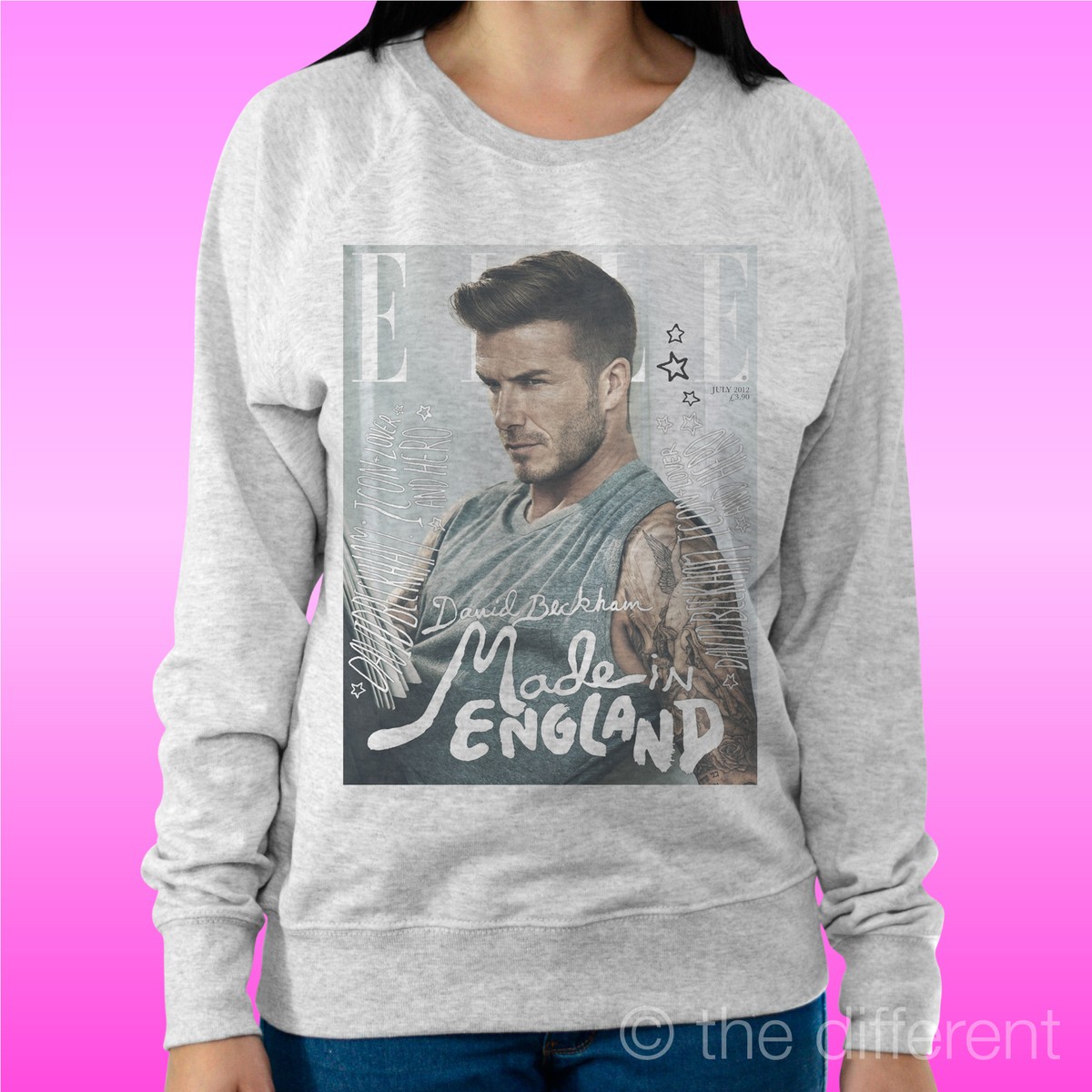Felpa Woman Light Sweater Light Grey David Beckham Magazine