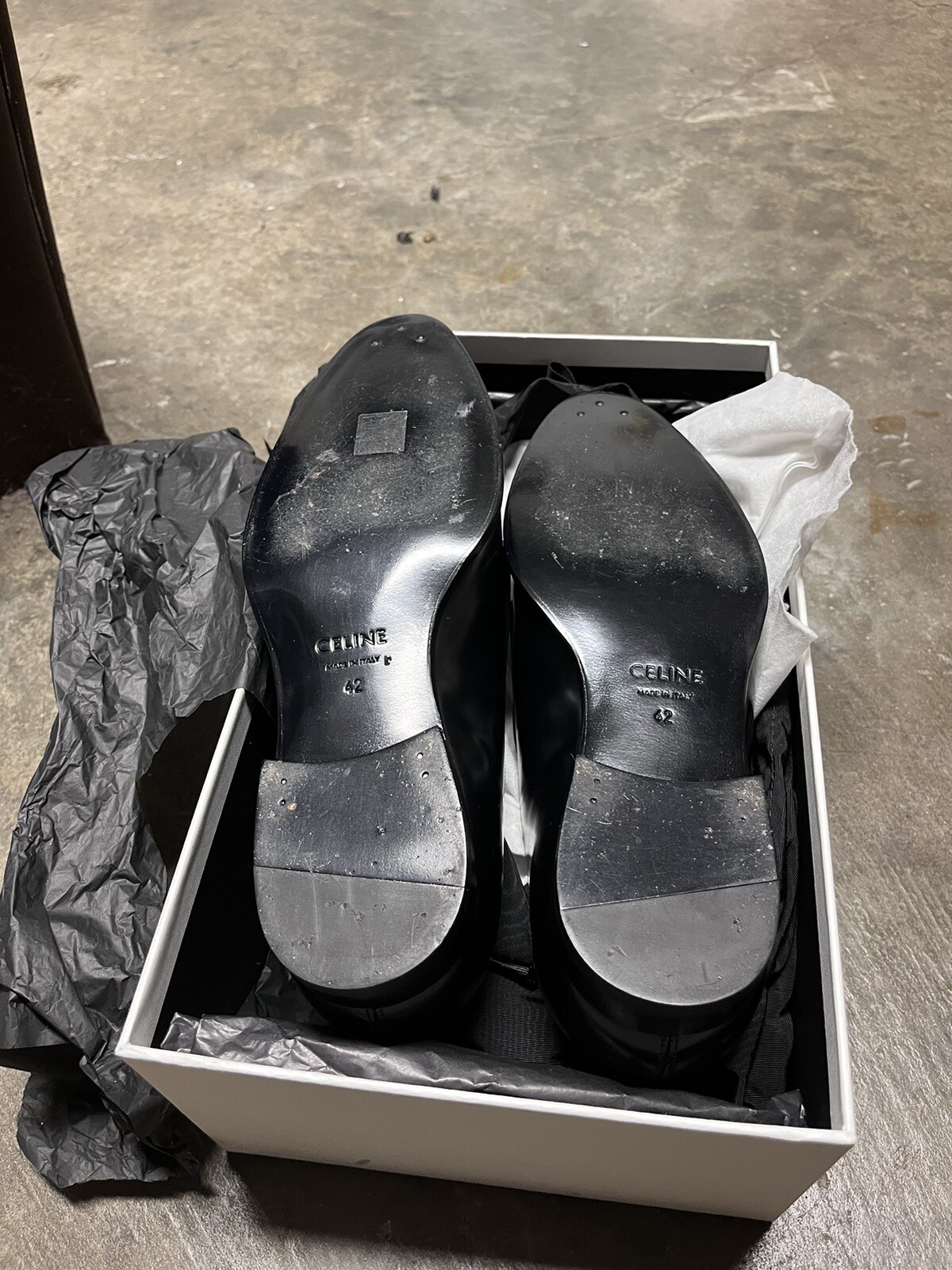 SAINT LAURENT RARI mocassini Celine Drugstore in pelle nera Hedi Slimane