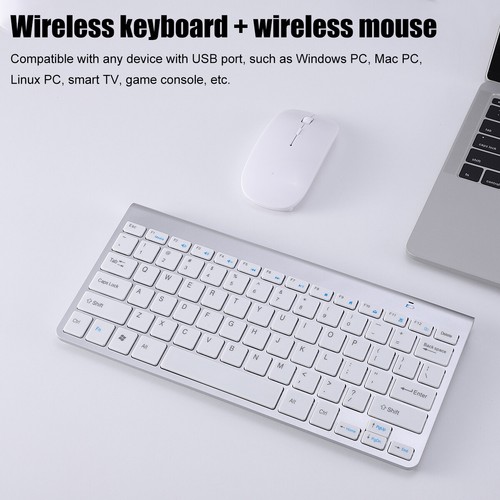 Mini Wireless Keyboard And Mouse Set 2.4G Ultra-Thin For Mac Apple PC Computer - Picture 12 of 13