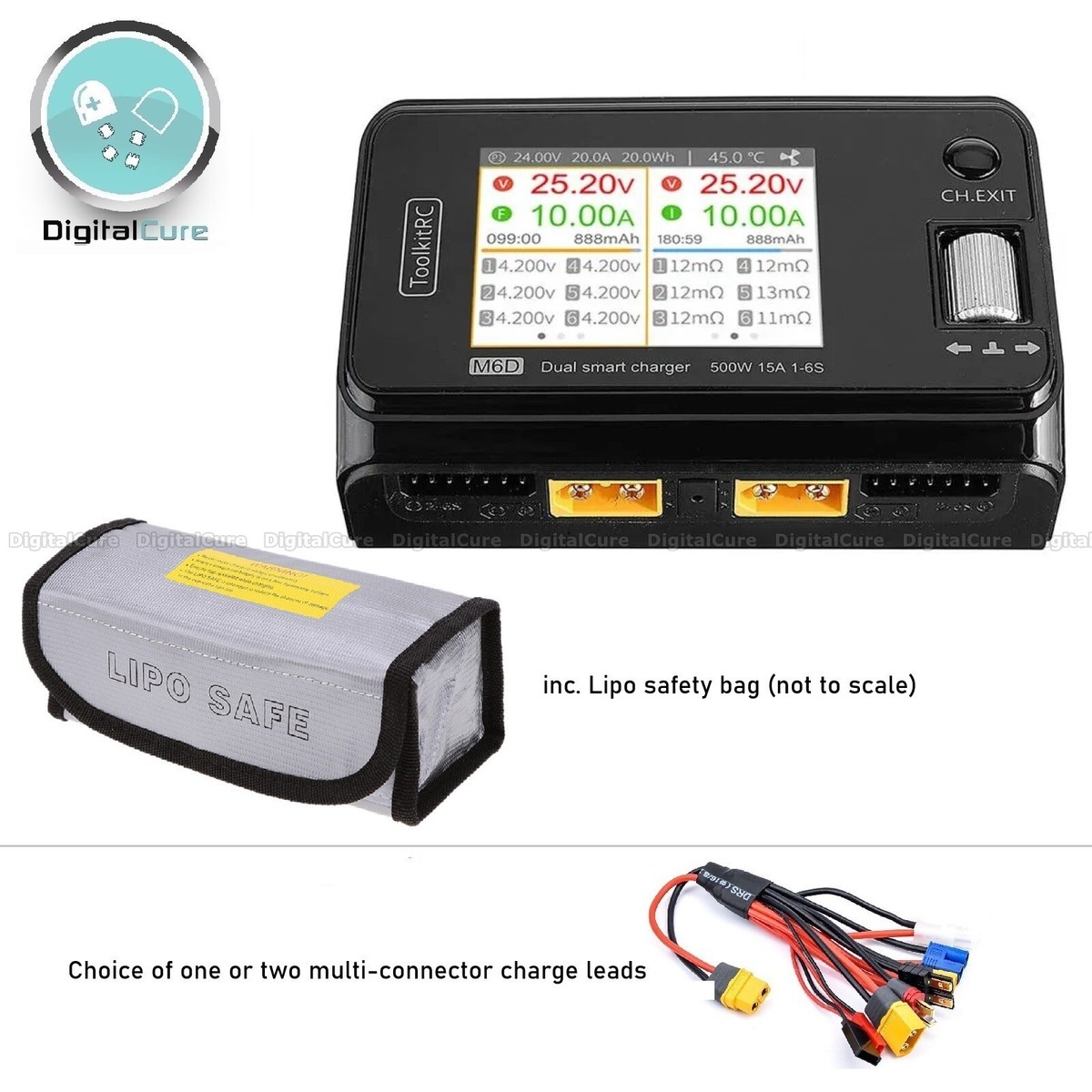 Chargeur équilibreur ToolkitRC Chargeur Batterie LiPo ToolkitRC M6D Chargeur équilibreur ToolkitRC Chargeur Batterie LiPo ToolkitRC M6D