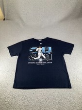 New York Yankees Derek Jeter Shirt Mens Medium Blue Y2K Majestic MLB Baseball
