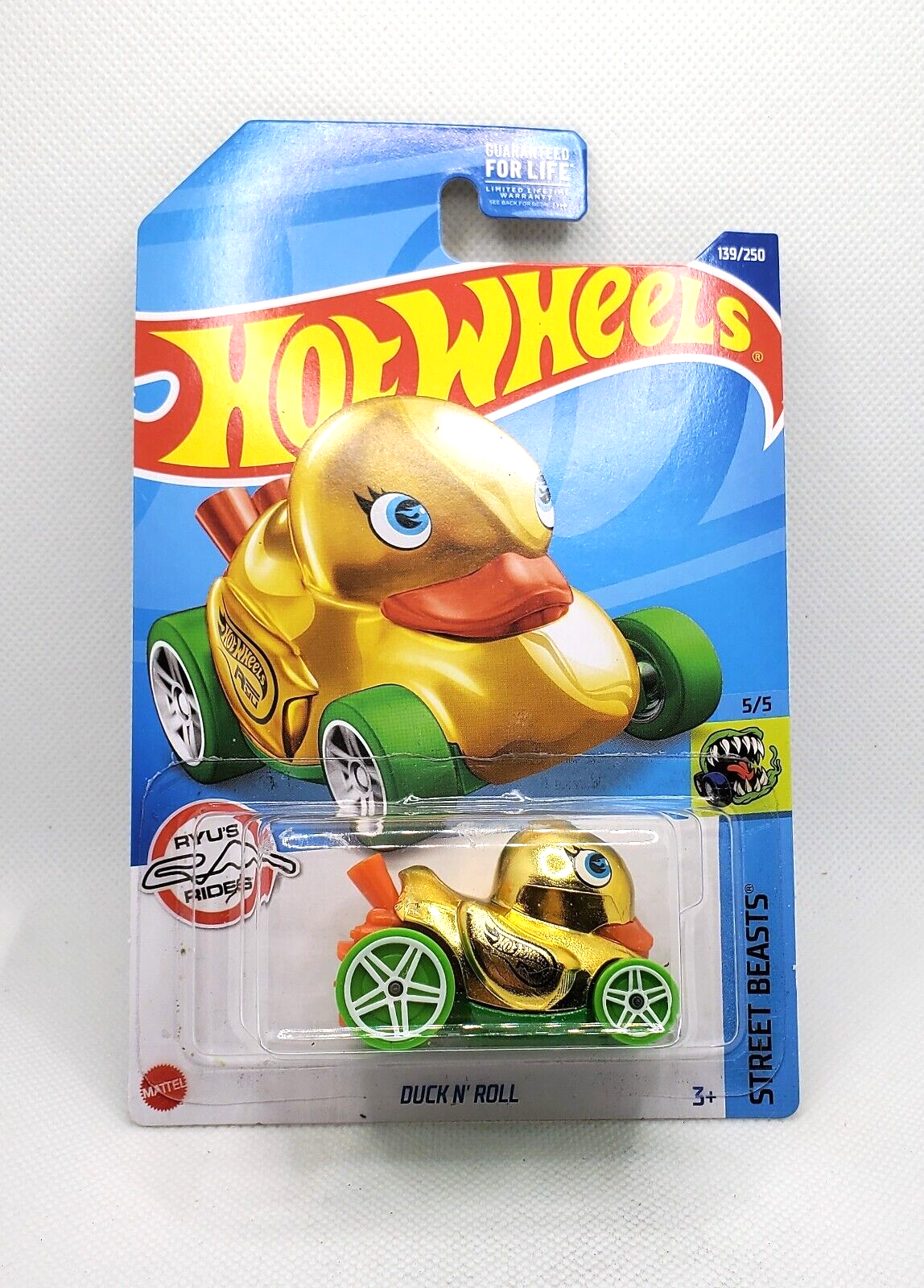 2022 Hot Wheels Duck N' Roll #139 Chrome Gold TREASURE HUNT