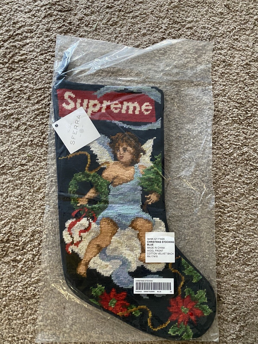 Supreme Christmas Stocking Blue SEALED SHIPS NOW AUTHENTIC | eBay