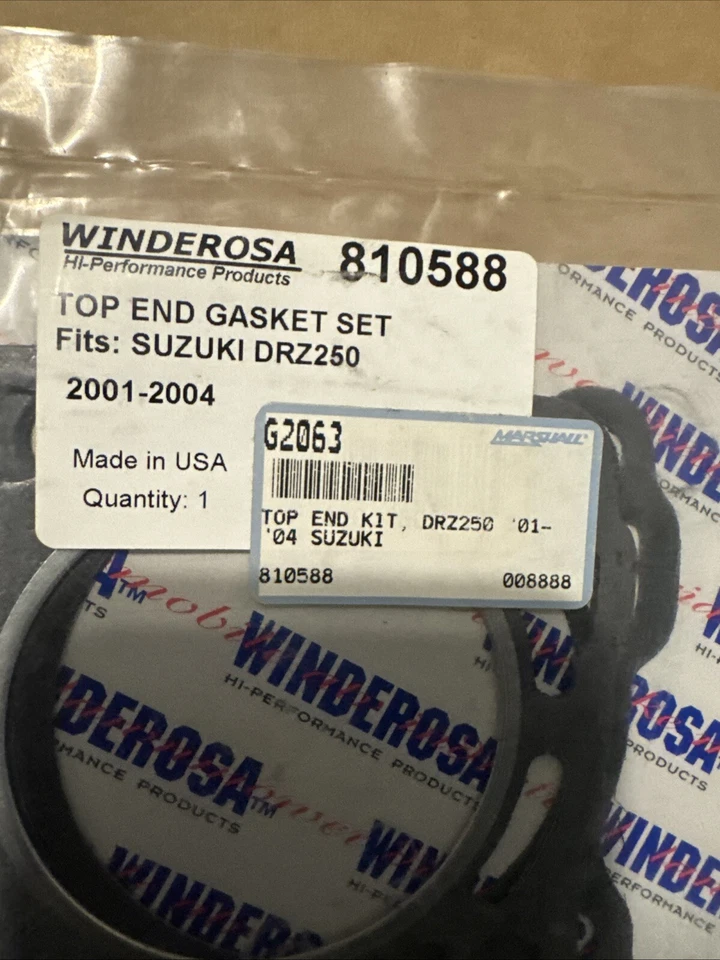 01-04 Suzuki Drz250 Top End Gasket Set Foto 2 de 2