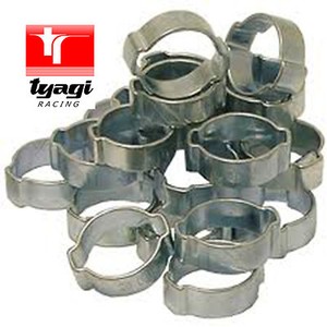 Kit 150 Colliers De Serrage Double Oreille O Clip Pour Tuyaux Air/essence 5-20mm + Pince - Zinc Argenté