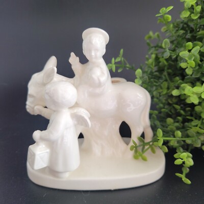 Hummel West Germany Sacrart Pope On Donkey Figurine Angel Boy Riding Donkey