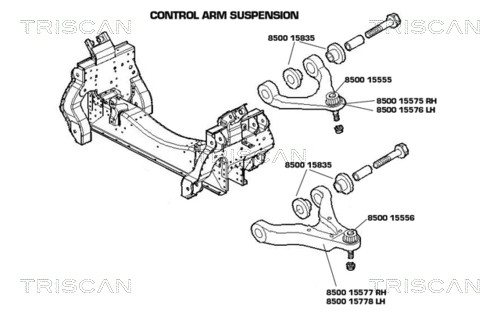 Front TRISCAN 8500 15578 Track Control Arm for ,IVECO
