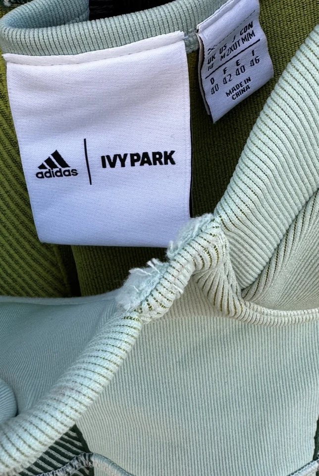 NWT Ivy Park x Adidas Bodysuit Jumpsuit Women Sz M Mint Green Yellow Beyonce  - Image 4 of 4