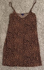 Aeropostale Women’s Leopard Print Slip Dress Size Small