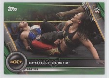 2020 Topps WWE Women's Division NXT Green 57/75 Shayna Baszler def Mia Yim 1s8