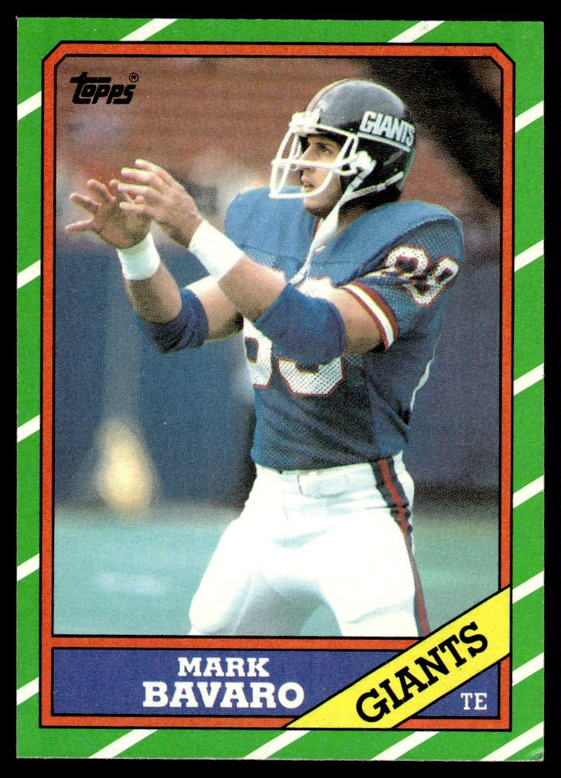 1986 TOPPS MARK BAVARO RC NEW YORK GIANTS #144
