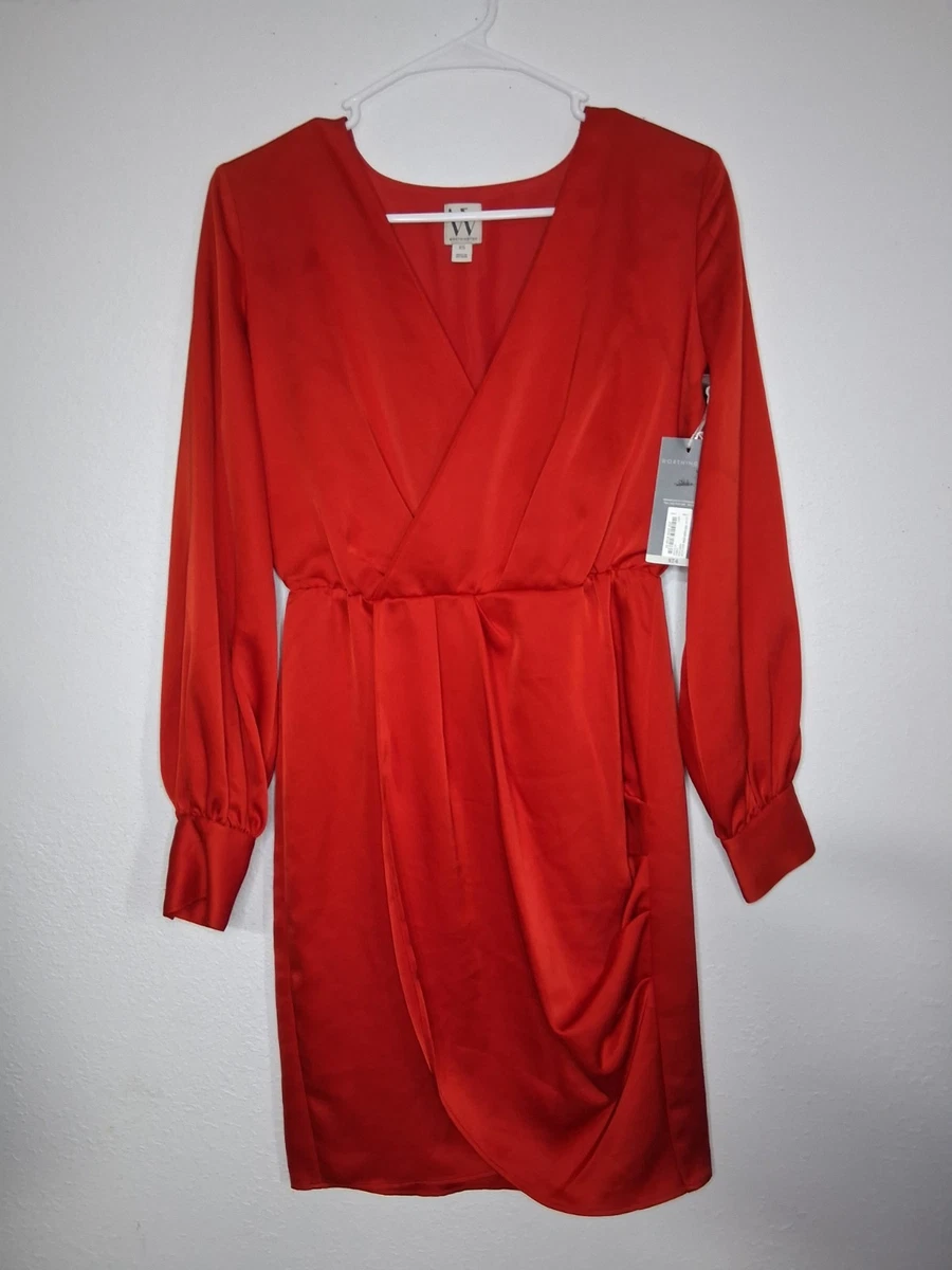 chinese dress ladies Lady in Red Metallic Wrap Dress, 8