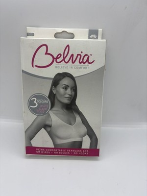 JML Belvia Ultra Comfort Everyday Bra - Beige Large New  Wirefree Seamless