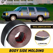 4m Universal Body Side Molding Trim Strip Black Chrome For Cars Trucks Suv