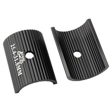 1pair Bike Handlebar Shims, Aluminum Alloy Stem Reducer 25.4 to 31.8mm, Black