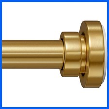 Elegant Gold Shower Curtain Rod 34-82 Inch Adjustable - No Drill Installation