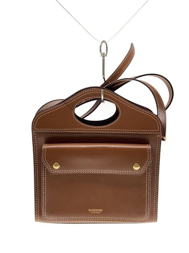 BURBERRY Handbag leather Brown Used