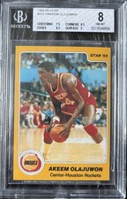 1984 Star Basketball #237 Hakeem Olajuwon Rookie RC XRC HOF Dream BGS 8 NM-MT