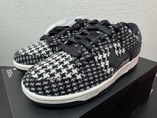 Nike Dunk Low x Harris Tweed ‘Black Phantom’ HQ5036‑901 Women’s 7.5 No-Lid