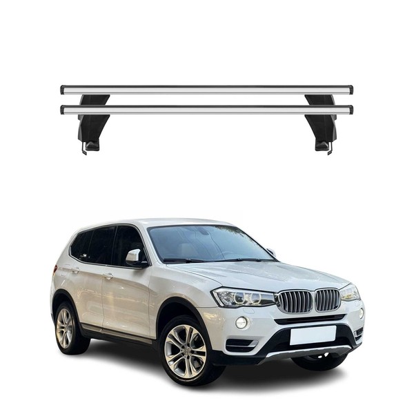 Menabo DachträGer GrundtäGer FüR BMW X3 F25 2010-2017 50Kg Alu Silber 2 Tlg-image