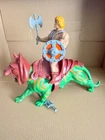 Vintage 1982 He-Man And Battle Cat Action Figures Complete Soft Head MOTU 1980s