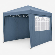 The Very Collection 2.5 x 2.5m Pop Up Gazebo with 3 Piece Side Panels and Window