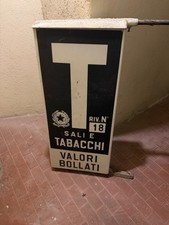 Insegna Tabella Smaltata Sali e Tabacchi NERA