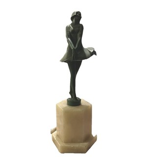 Art Deco Alabaster Lamp