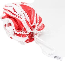 Bath & Body Works Red Fancy Loofah Bath Shower Sponge Christmas Holiday New
