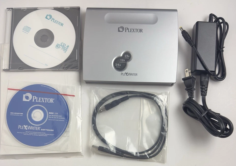 Plextor Slip Portable PLEX Writer—24 Write Cd—10Rewrite Cd— 24 Read Cd - Image 4 of 4