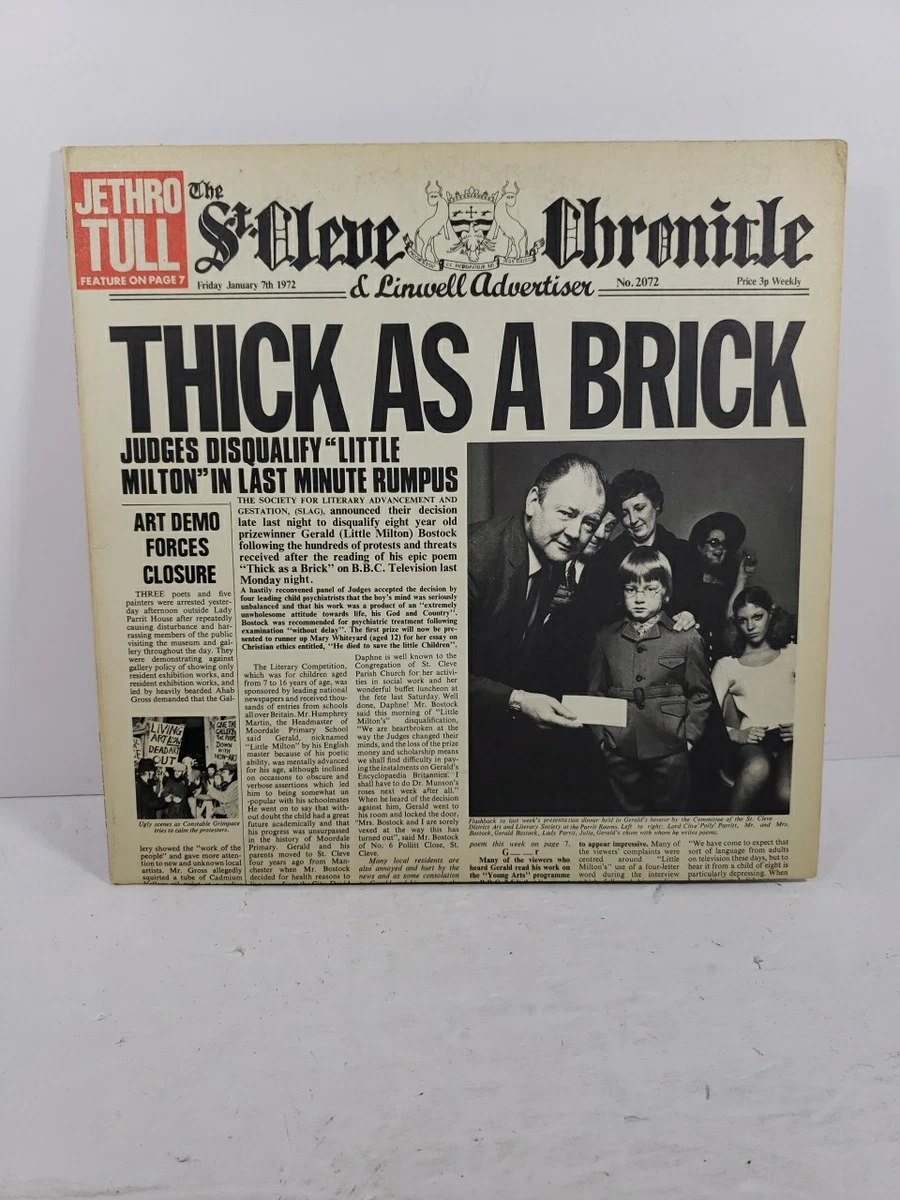 Jethro Tull Thick As A Brick Lp for sale | eBay