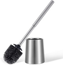 Stainless Steel Toilet Brush and Holder Toilet Brush Bowl Cleaning Brush Double