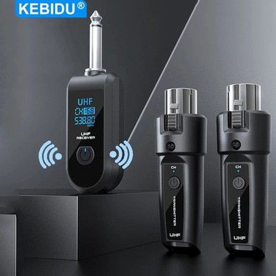 Wired to Wireless Microphone System Converter Transmitter Receiver Rechargeable