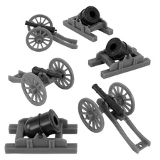 BMC Revolutionary War Cannon Mortar Gray Miniature Plastic Soldier Accessories