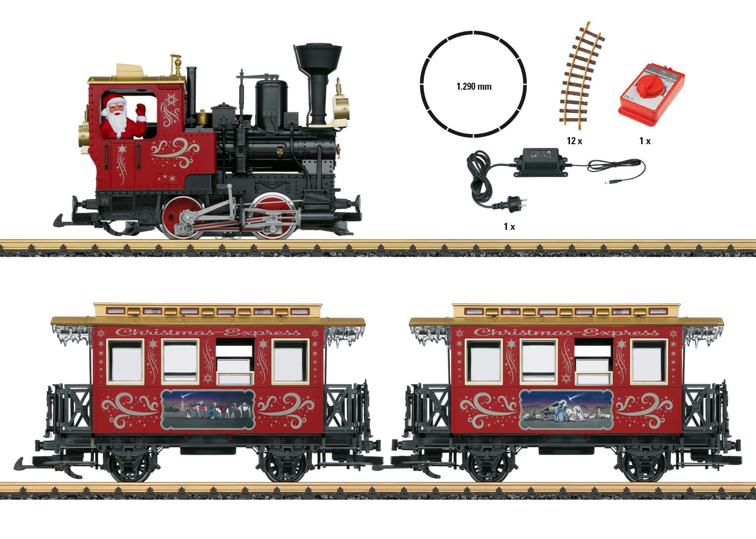 Train miniature de Noël LGB 70308 pour animer le salon en famille
