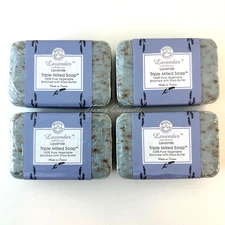 4 Bars Trader Joe's Bisous de Provence Lavender with Flowers Triple Milled Soap