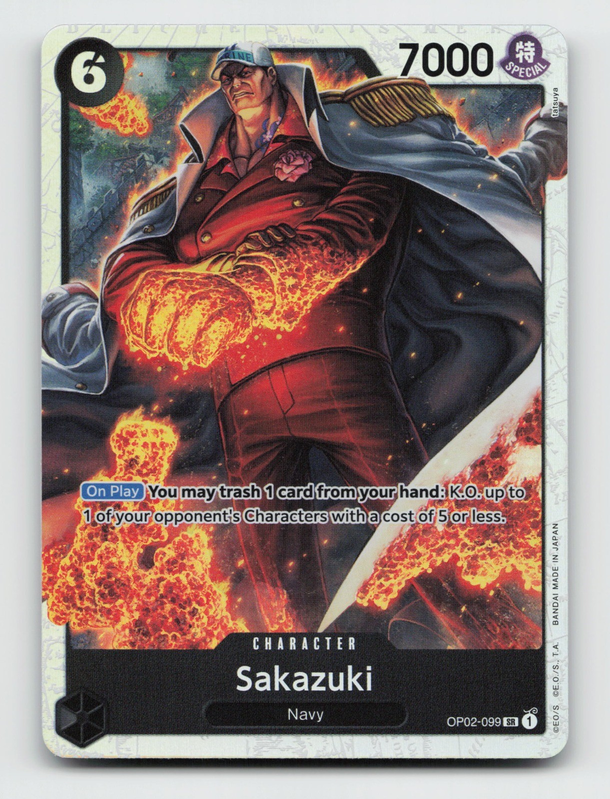 Sakazuki SR Paramount War OP02-099 NMFoil