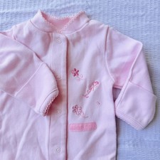 Vintage Carter s Baby Sleeper Pjs Footed Loves Me Flower NB Preemie