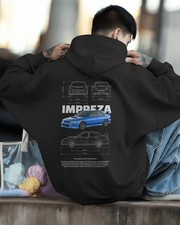 Impreza WRX STI Hoodie Fan Art Turbo Car Racing Sweatshirt Gift