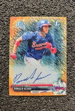 Ronald Acuna Jr Braves MVP Autograph Baseball Rookie Card. Reprint Gem Mint.... rookie card picture