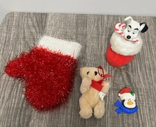 Vintage Christmas Ornaments/Figures- Various Materials and Time Periods Lot of 4