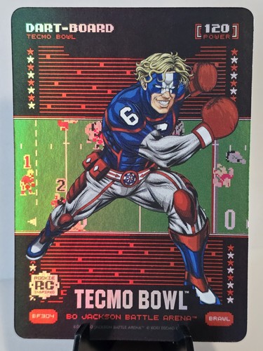 Bo Jackson Battle Arena Tecmo Bowl DART-BOARD Brawl Battlefoil BF304 JAXSON DART