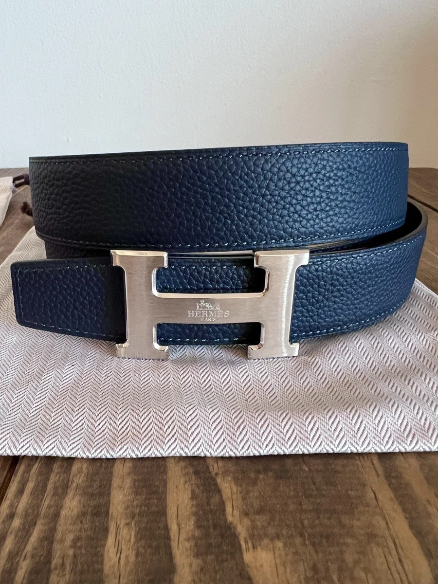 HERMES Perforated Leather with Studded “H” Adjustable Belt Hermes Kelly Pocket 18 Studded Belt Black Epsom Palladium  main image 3