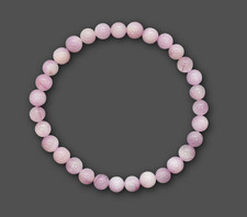 +Natur+ KUNZIT Edelstein-Kugel-Armband-Elastisch Ø 6 mm/19 cm-NEU-A-Qualität