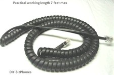 5-Pack Lot Flat Black 12ft Zultys IP Phone Handset Cord 33G 33i 35G 45G Curly