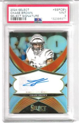 2024 Panini Select - Select Signatures Chase Brown #SSP-CBN Silver