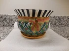 MACKENZIE CHILDS CIRCUS TULIPS GLASS BOWL