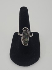Vintage Sterling Silver Abalone Ring Size 7.5 Southwest Style Jewelry
