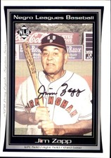 2001 Negro Leagues AUTOGRAPH Living Legends #160 JIM ZAPP BALTIMORE ELITE GIANTS