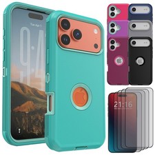 For iPhone 17/Air/Pro/Pro Max Phone Case Shockproof Cover / Tempered Glass Clear